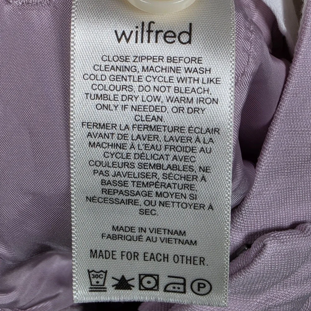 Wilfred Pants Womens Size 4 Lilac The Effortless Pant Cropped Linen Blend Relaxe